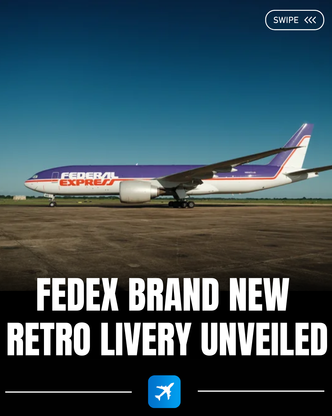 FedEx has unveiled a retro-painted Boeing 777 freighter